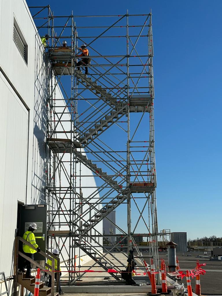 Scaffold structure detail for industrial project support